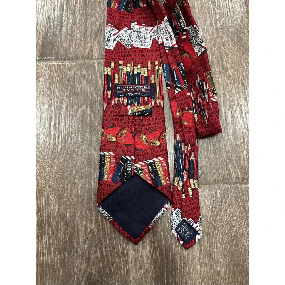 Men’s  Novelty Tie For Teacher Professor Academic Motif Books School‎